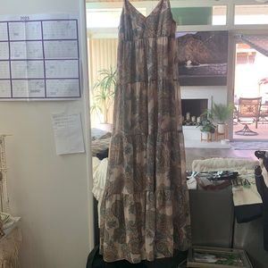 NWT express paisley boho spaghetti strap dress small